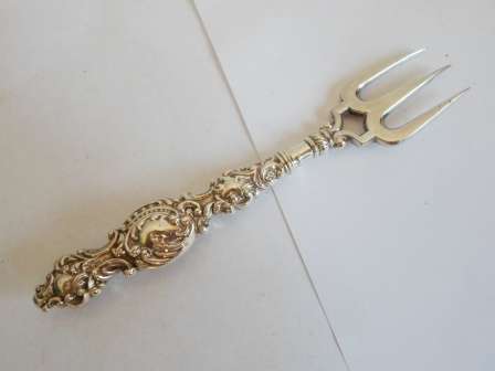 WOW!! STUNNING!! 1902 BIRMINGHAM SILVER TOAST FORK BY ADIE & LOVEKIN 18g WOW!! WOW!!