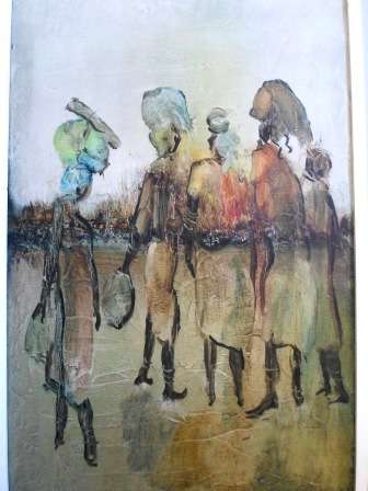WOW!!! UNSIGNED CONGALESE WOMAN OIL ON BOARD  535 X 355mm LOOKS LIKE A POSSIBLE SA MASTER!!!