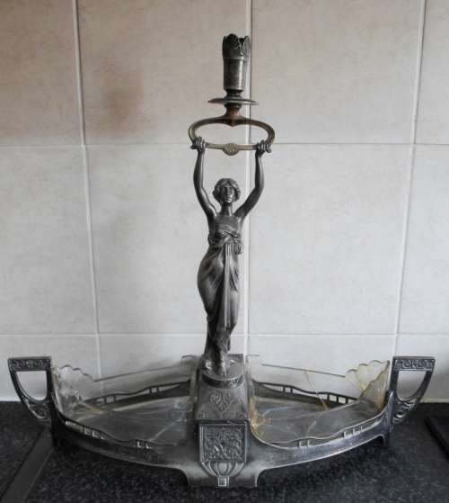 EXQUISITE!! HUGE!! ART NOUVEAU!! WMF SILVER PLATED CENTERPIECE CIRCA 1905 GORGEOUS!! WOW!!