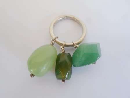 WOW!! LARGE STERLING SILVER MIXED GREEN STONE PENDANT 16,7g  WOW!!