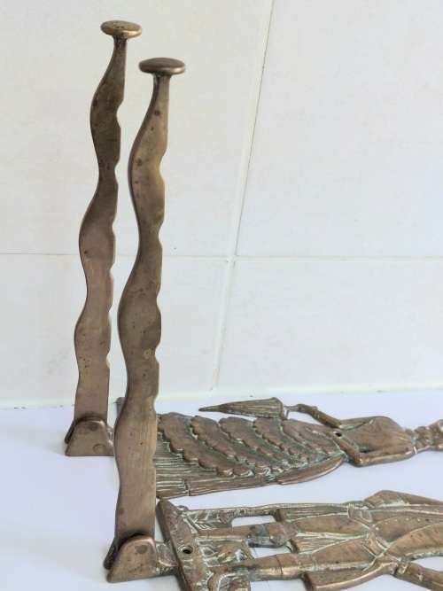 Gorgeous!! Large his and hers brass coat hangers Wow!!
