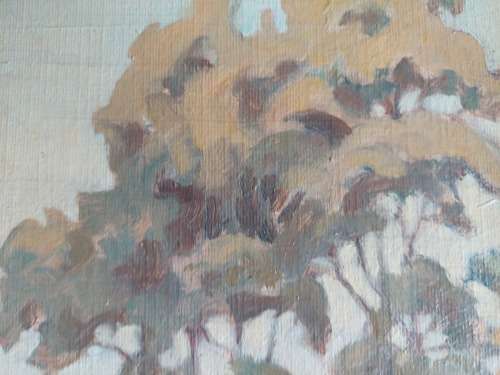 Rare!! Large Erich Mayer oil on card dated 1936,  350 x 280mm Value R18500