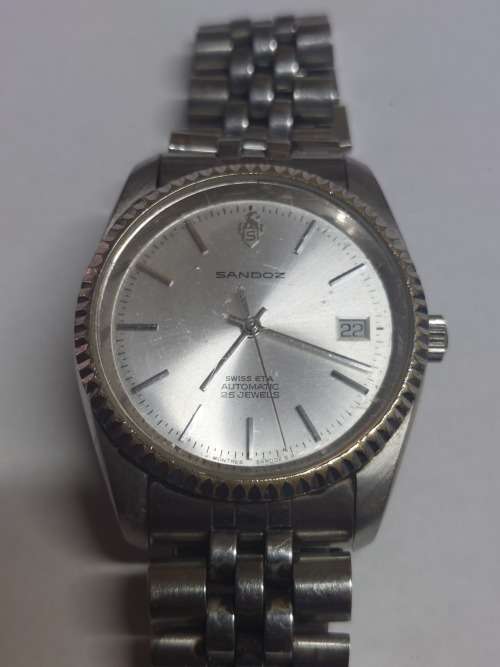 Rare Sandoz 25 jewel automatic men`s wristwatch 100% working Value R4500