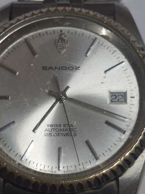 Rare Sandoz 25 jewel automatic men`s wristwatch 100% working Value R4500