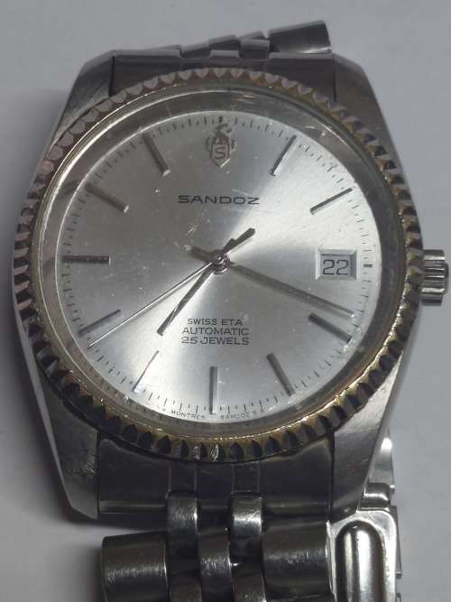 Rare Sandoz 25 jewel automatic men`s wristwatch 100% working Value R4500