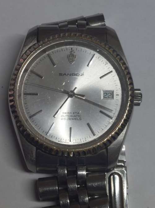 Rare Sandoz 25 jewel automatic men`s wristwatch 100% working Value R4500