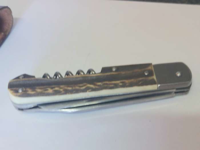 Amazing vintage Mikov stag horn hunting folder Value R2500
