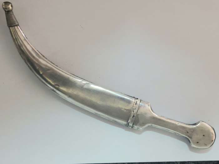 Spectacular Vintage Kurdish khanjar 800 silver & carnelian dagger 162,2g Value 3500