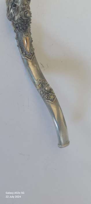 Exquisite vintage oriental sterling silver dragon cigarette holder 7.6g
