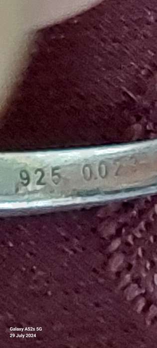 Vintage sterling silver 0.023ct diamond ring 2.5g