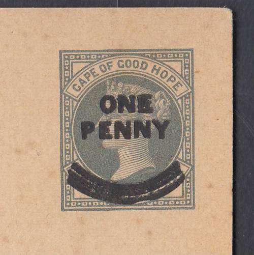 B181220 DOUBLE OVERPRINT Cape of Good Hope MINT RARE second card included as a comparison