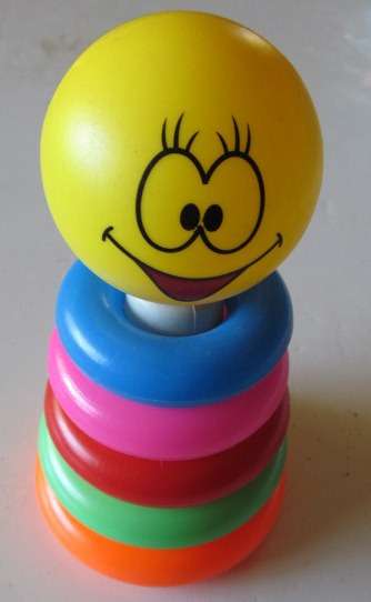 Smiley face stacking ring.
