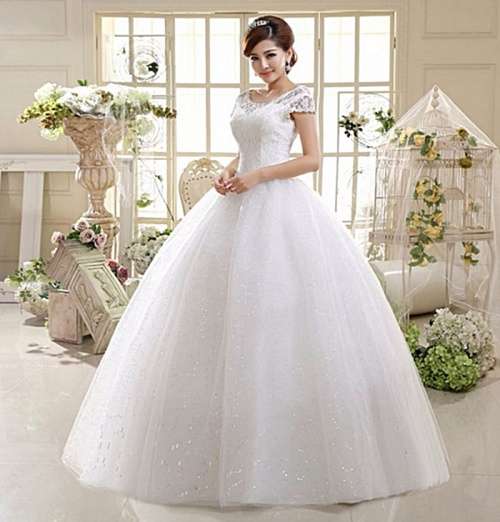 *WILD ROSE* *OFF WHITE* Lace Sleeves Wedding Gown Dress - Set Sizes - FREE SHIPPING!