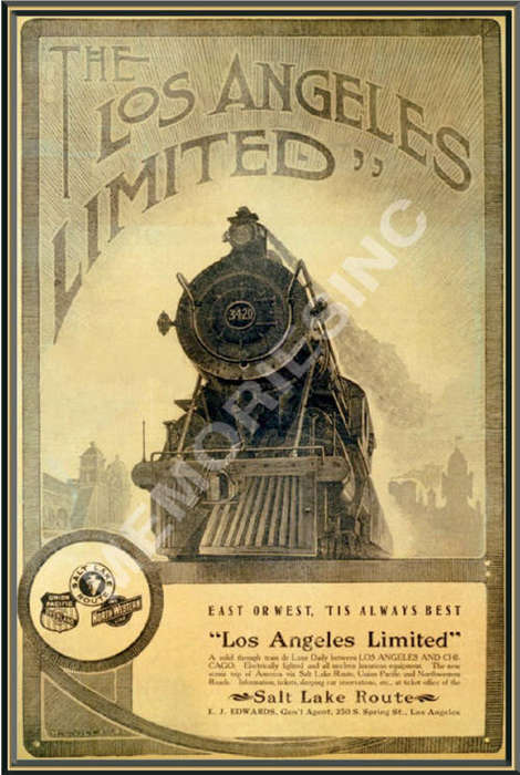 Salt Lake Route - Union Pacific - Classic Metal Sign