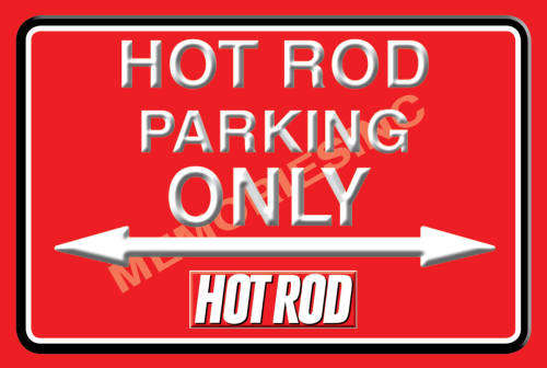 Hot Rod Parking Only (Landscape) - Classic Metal Sign