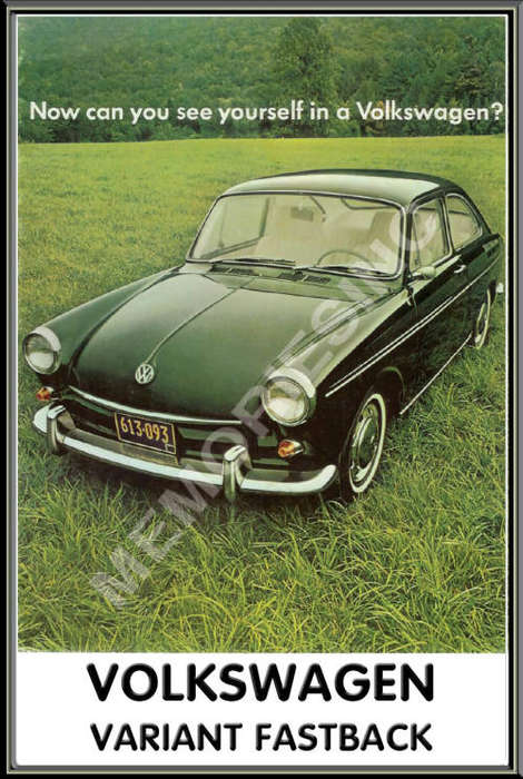 VW Variant Fastback (70s) - Classic Metal Sign