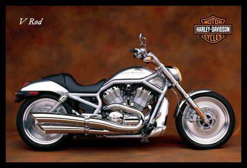 Harley Davidson V Rod (Silver) - Classic Metal Sign