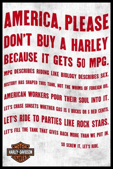 Harley Davidson Advert - Classic Metal Sign