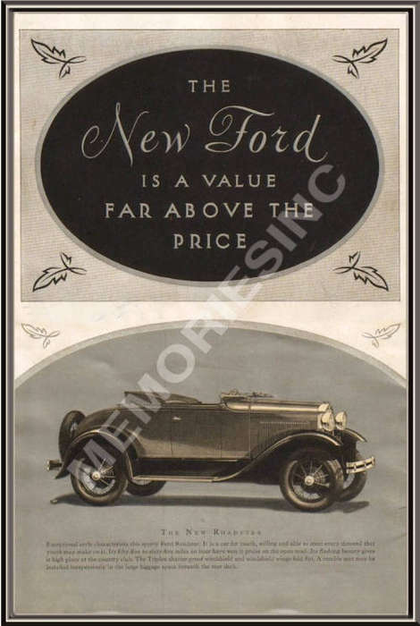 Ford Model A Roadster (1930) - Classic Metal Sign