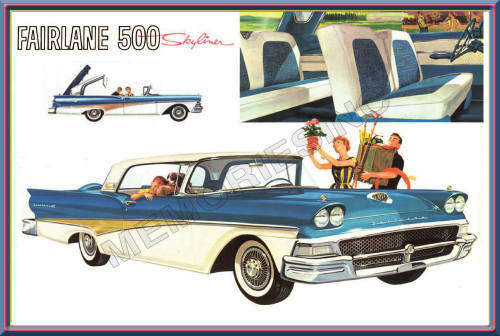 Ford Fairlane Skyliner (58) - Classic Metal Sign