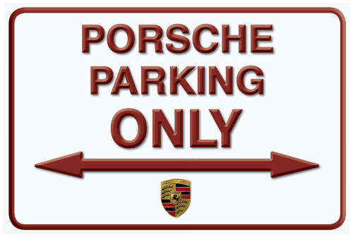 Porsche Parking Only (Landscape) - Metal Sign
