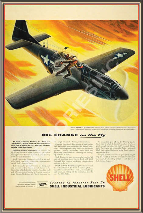 Shell Aviation - On the Fly - Classic Metal Sign