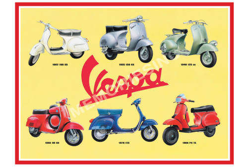 Vespa Vintage - Classic Metal Sign