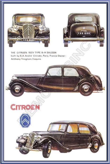 Citroen Traction Avant - Classic Metal Sign