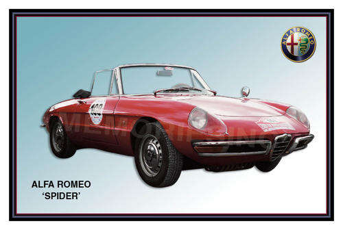 Alfa Romeo Spider (1968) - Classic Metal Sign