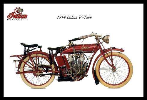 Indian V-Twin (1914) - Classic Metal Sign