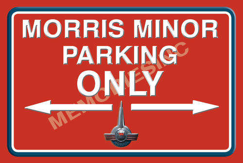 Morris Minor Parking Only - Landscape - Classic Metal Sign