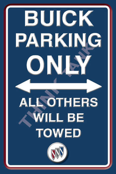 Buick Parking Only - Portrait - Metal Sign