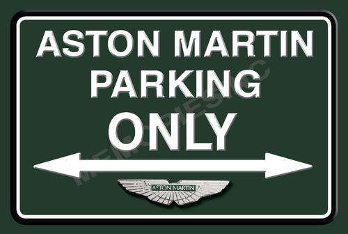 Aston Martin Parking Only - Landscape Classic Metal Sign