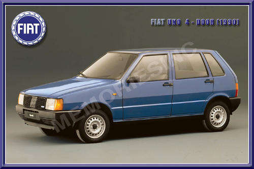 Fiat Uno 4-Door (1990) - Classic Metal Sign