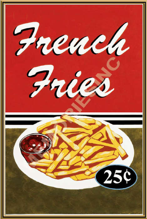 French Fries - Metal sign