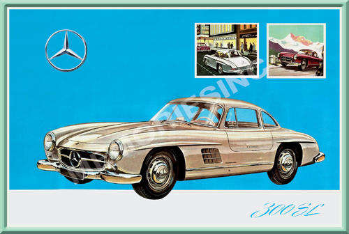 Mercedes 300SL (4455) - Classic Metal Sign