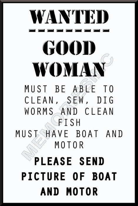 Pub Funnies - Wanted - Good Woman - Classic Metal Sign