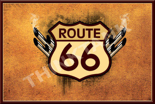 Route 66 Logo Metal Sign