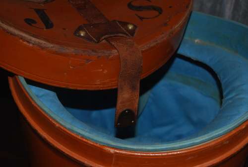 VICTORIAN TOP HAT TRAVELLING CASE - LEATHER
