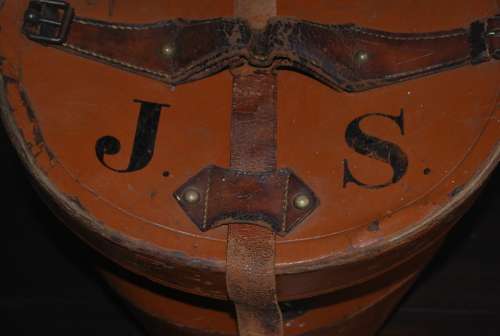 VICTORIAN TOP HAT TRAVELLING CASE - LEATHER