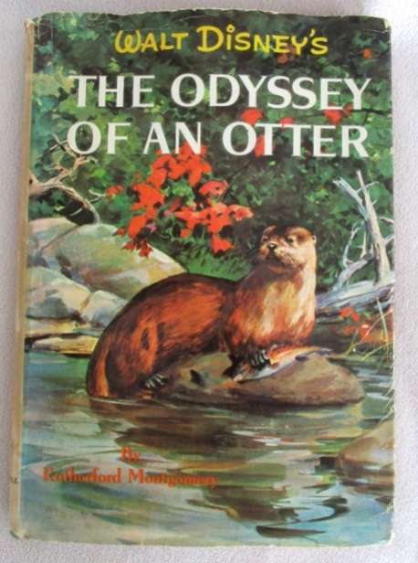RATHER RARE - 1960 - WALT DISNEY'S THE ODYSSEY OF AN OTTER - FACT-FICTION HARDCOVER WITH DUST COVER