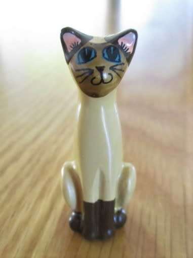 TWO SMALL COLLECTABLE CATS - MADE BY CAPRI AND FAY