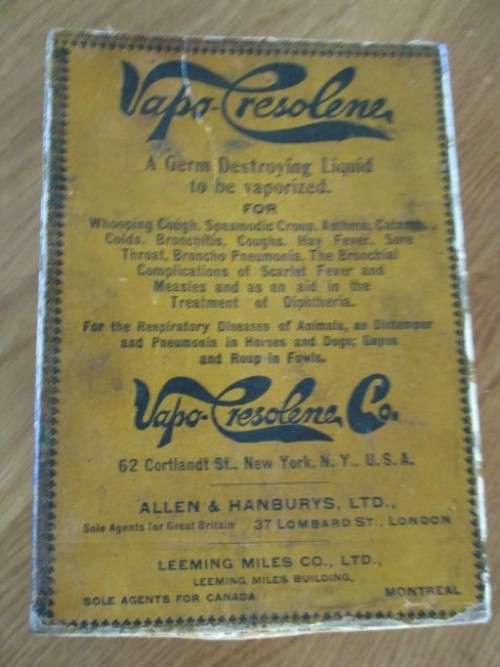 VINTAGE VAPO-CRESOLENE IN BOX