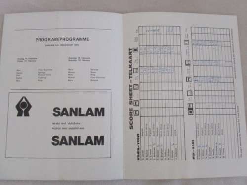THREE VINTAGE 1970`s S.A. CUP GYMNASTICS SOUVENIR PROGRAMMES (COVER SKETCHES - ERNST DE JONG)
