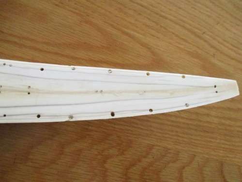 ANTIQUE 1800's CANTON DRAGON BOAT CARVED FROM A SOLID PIECE OF IVORY - INCOMPLETE