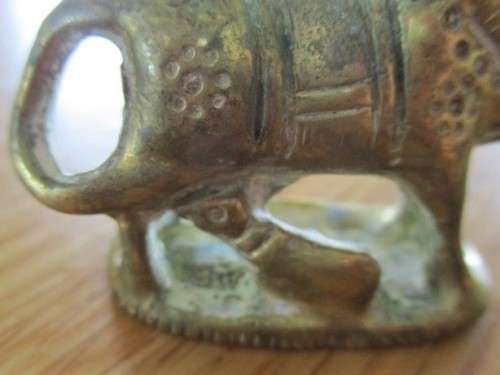 SO UNIQUE!! A VINTAGE, ORNATE KAMDHENU/NANDI COW WITH CALF FOR A SPECIAL PRINTER'S TRAY