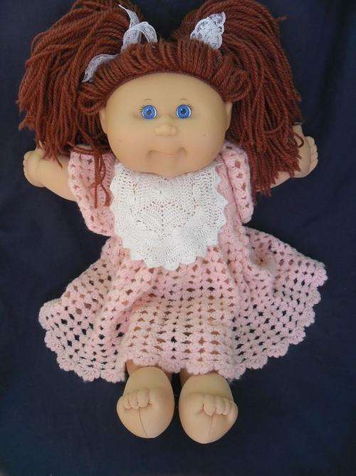 SWEETIE PIE CABBAGE PATCH IN HAND KNITTED DRESS!!!