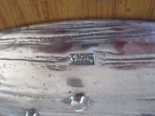 RARE VINTAGE CARROL BOYES PEWTER NUDE WOMAN TRINKET DISH TRAY