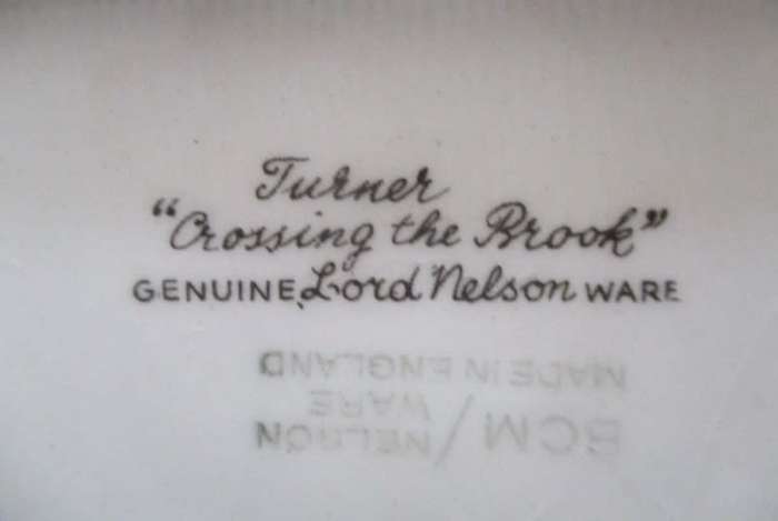 LORD NELSON WARE DISPLAY PLATE WITH WALL HANGER - TURNER `CROSSING THE BROOK`