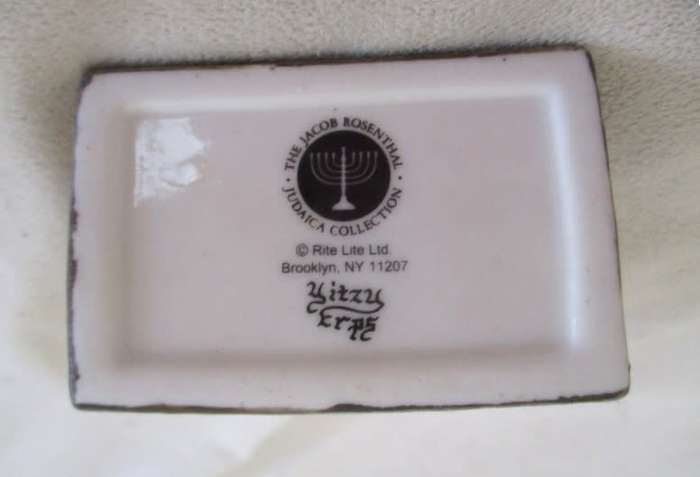 RARE - THE JACOB ROSENTHAL JUDAICA COLLECTION WAILING WALL (SIGNED YITZY ERPS) PORCELAIN CARD HOLDER